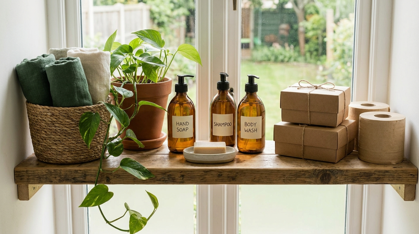 A reusable Verda bottle on a kitchen counter